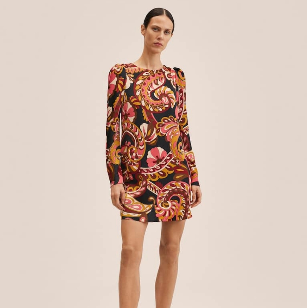 Mango Multicolor Paisley Dress